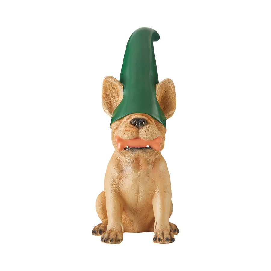 Frenchie Gnome – Beige (Green Hat)